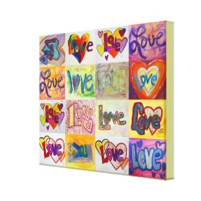 XOXO Love Word Artwork Paintings Canvas Art Print