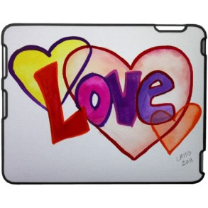 Love Heart Rings Art iPad Hard Fitted Case