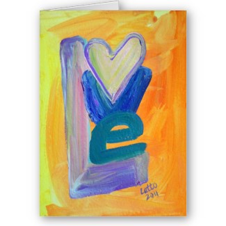Love Spring Stack Greeting Card or Note Cards card