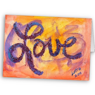 Love Sunset Golden Glow Greeting Card Note Cards