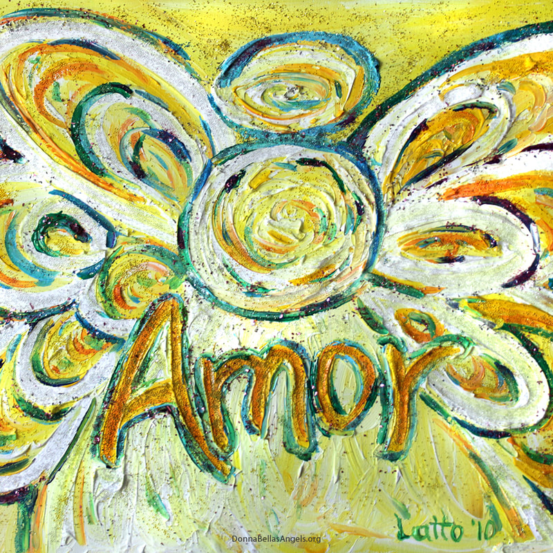 Amor Word Art Guardian Angel Art Painting