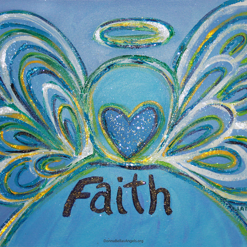 Faith Word Art Guardian Angel Art Painting