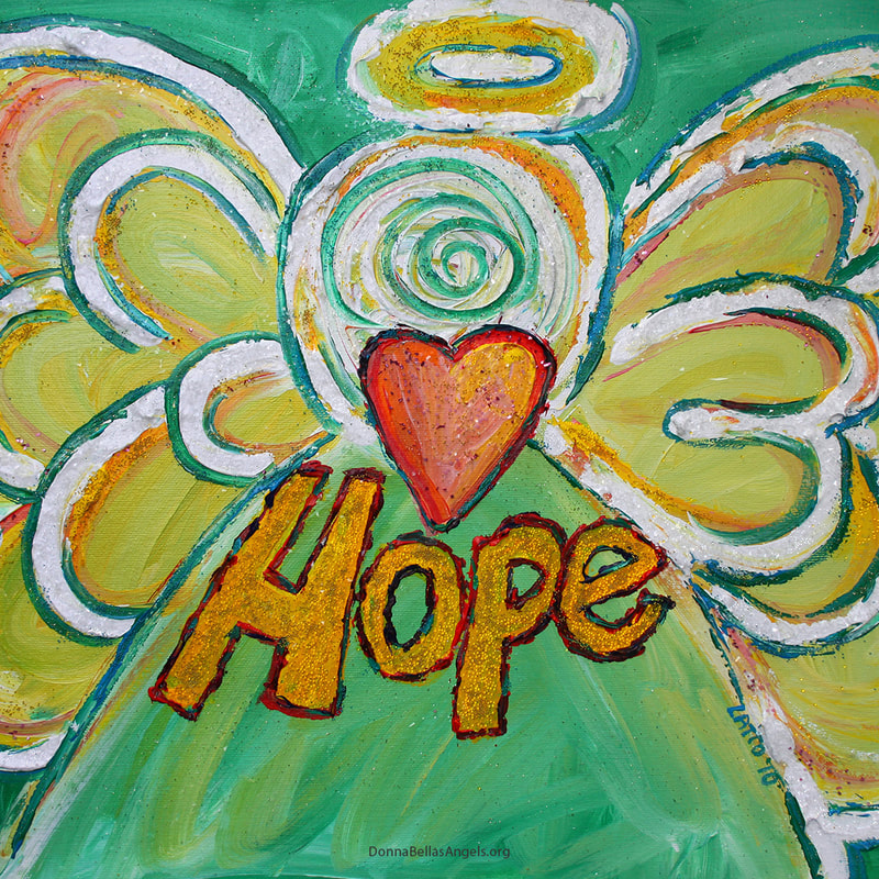 Hope Word Art Guardian Angel Art Painting