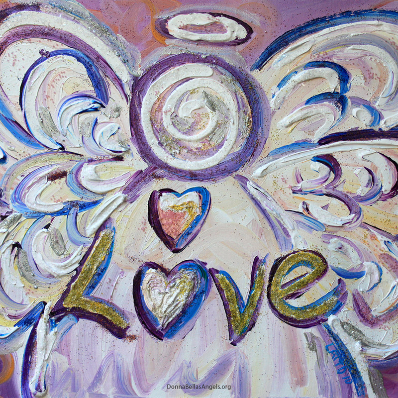 Love Word Art Guardian Angel Art Painting