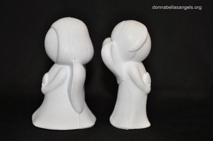 My Angel Foam Sculptures with Hearts - Side View