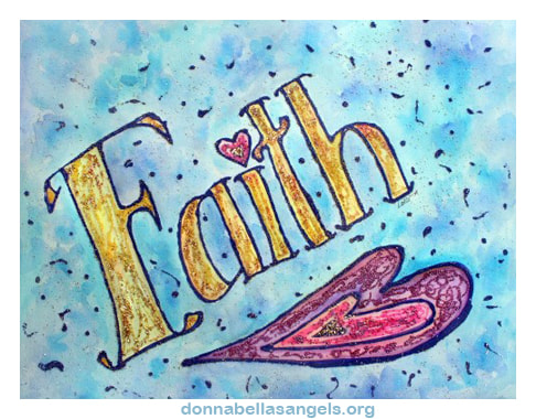 Faith Word Art Inspirational Watercolor Painting