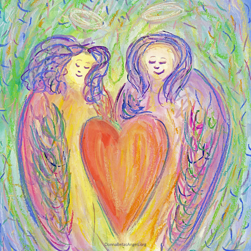 Guardian Angels of Loving Kindness Heart Art