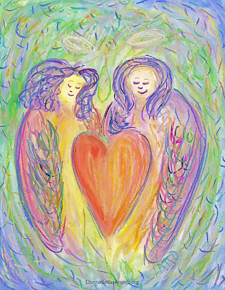 ​Guardian Angels of Loving Kindness Heart Art Painting