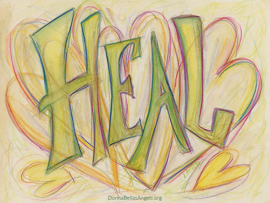 Heal Word Art Inspirational Painting