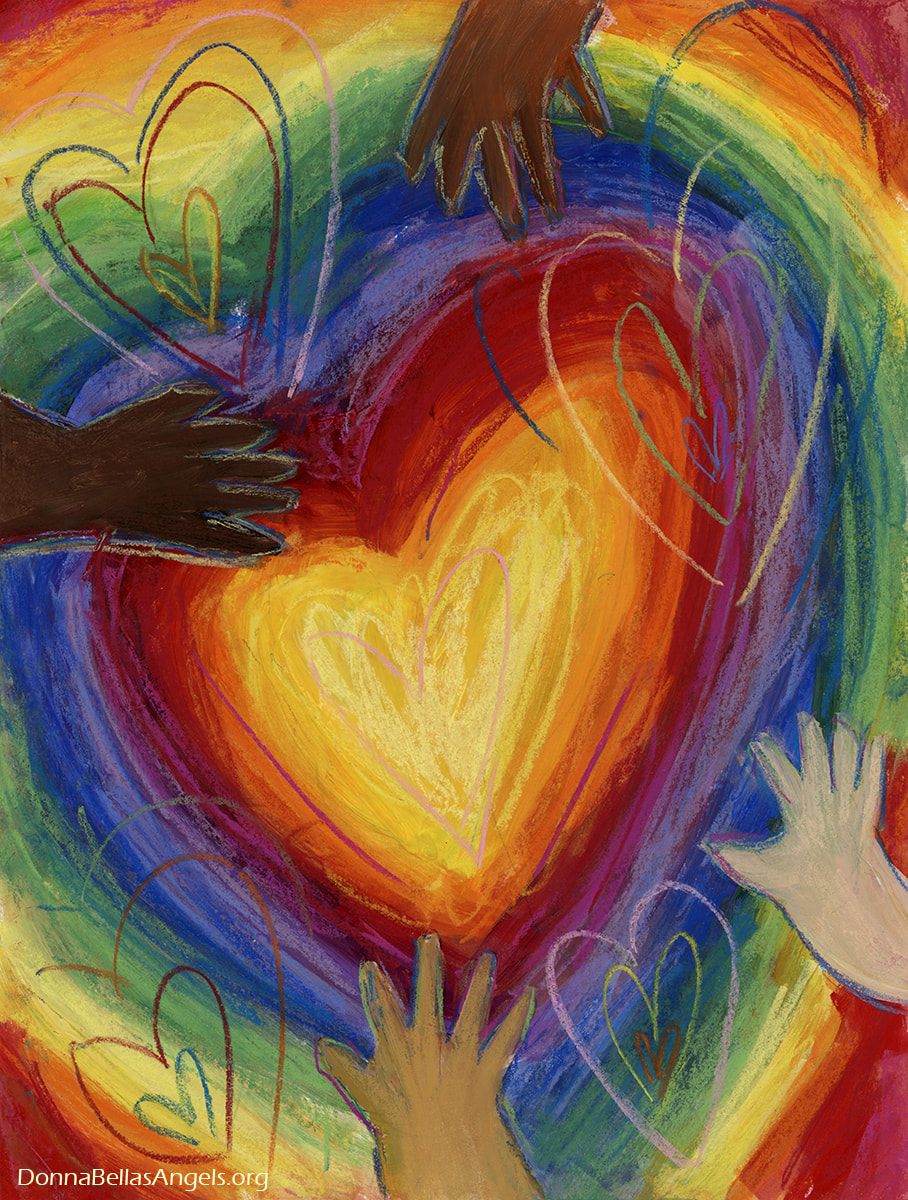 Hearts and Hands - Diversity, Equity, & Inclusion (DEI) Pastel Pastel Artwork