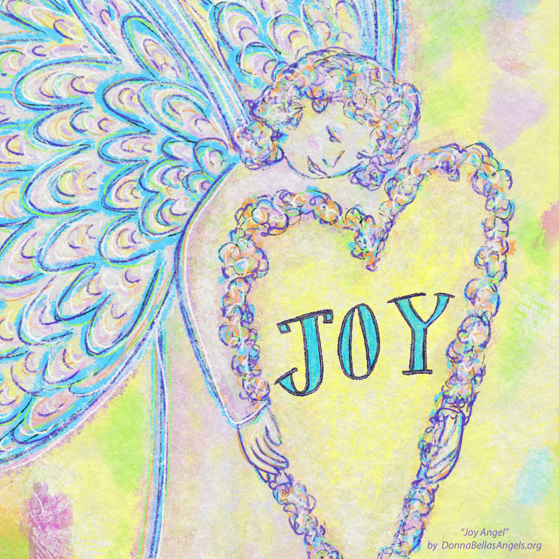 Joy Word Guardian Angel Art Painting