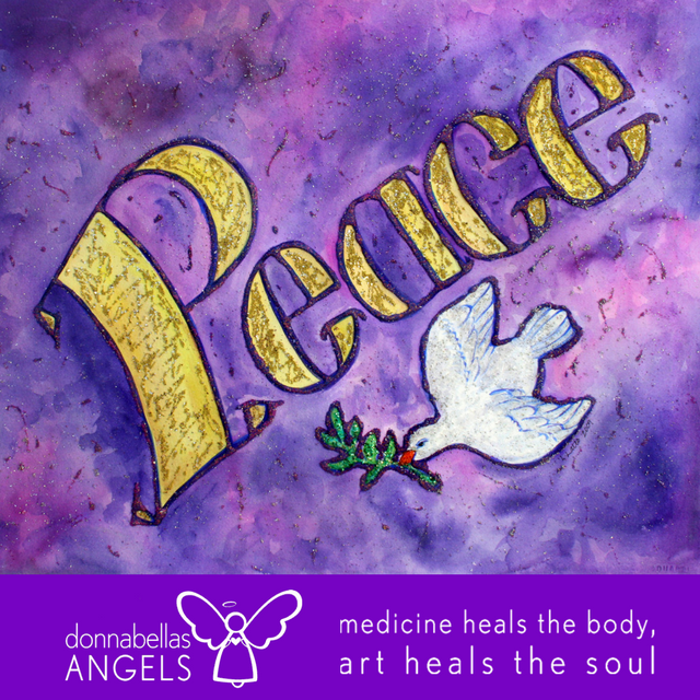 Peace Word Art Inspirational Painting